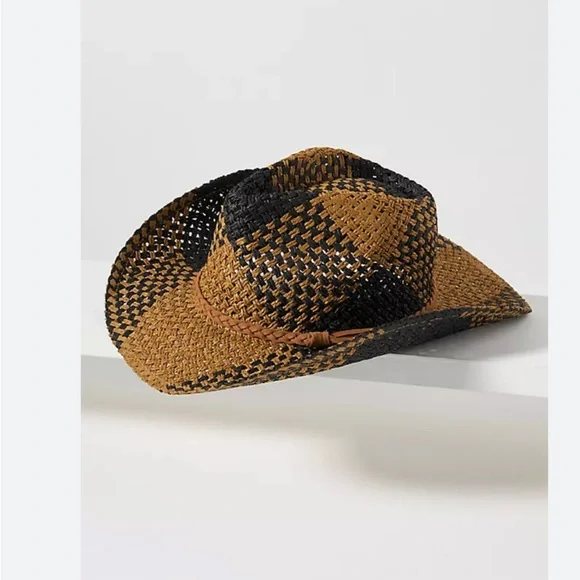 NWT Anthropologie Two-Tone Rancher Cowboy Hat Anthropologie Cover Band Rancher New | Mercari main image 2